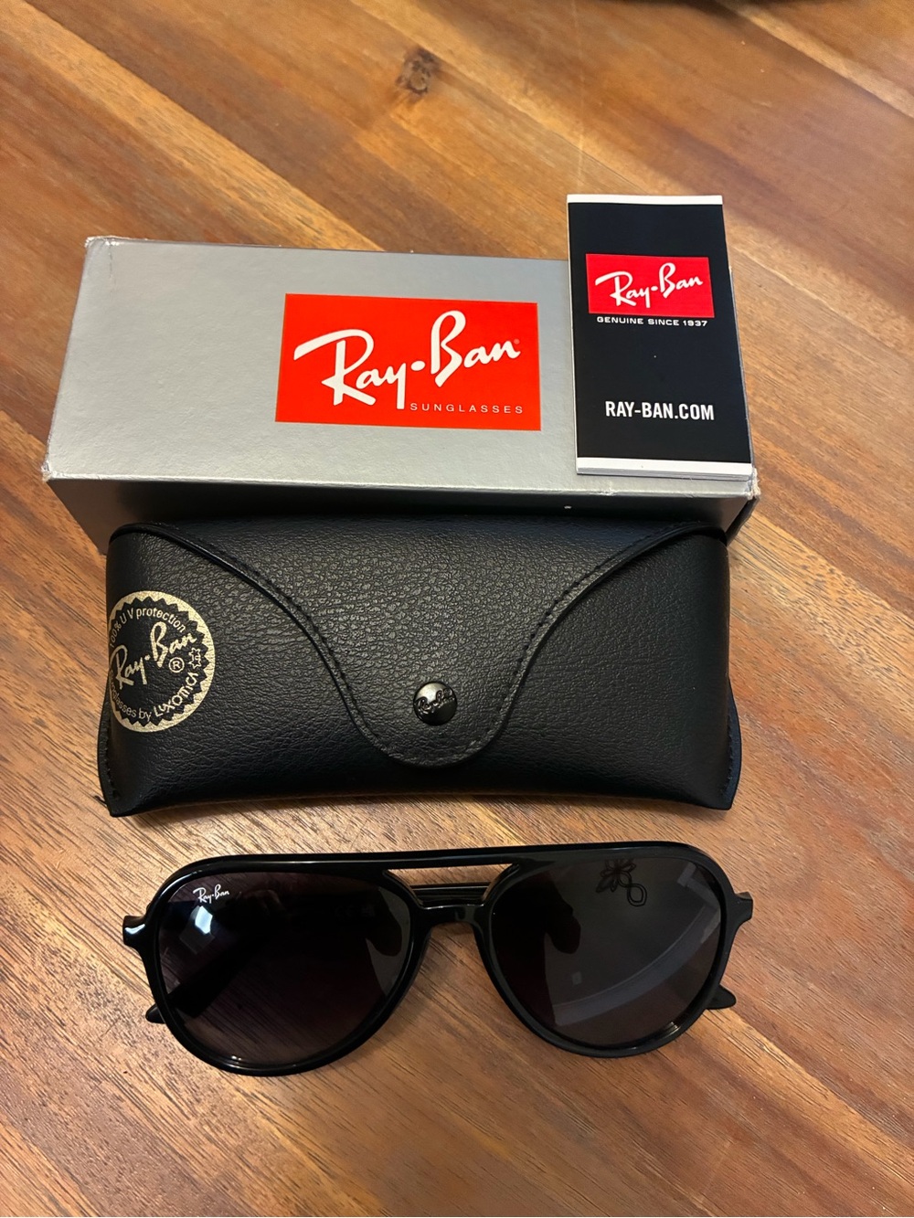 Ray-Ban Men’s Black Sunglasses with Black Case